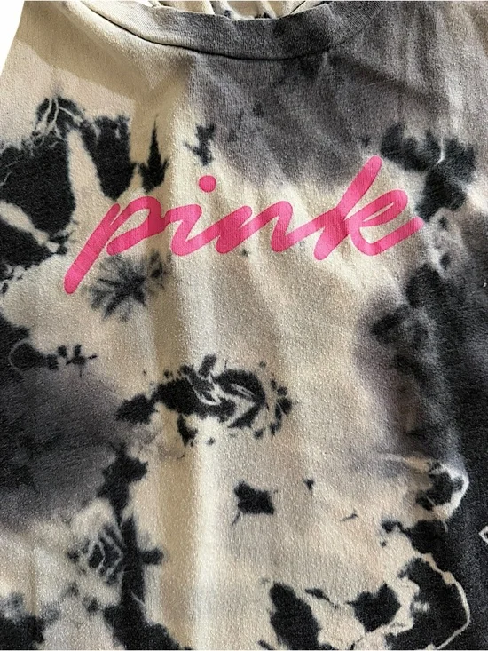 PINK Victoria's Secret Tie-Dye Twist Racerback Tank Pink Logo Size L - Picture 5 of 13